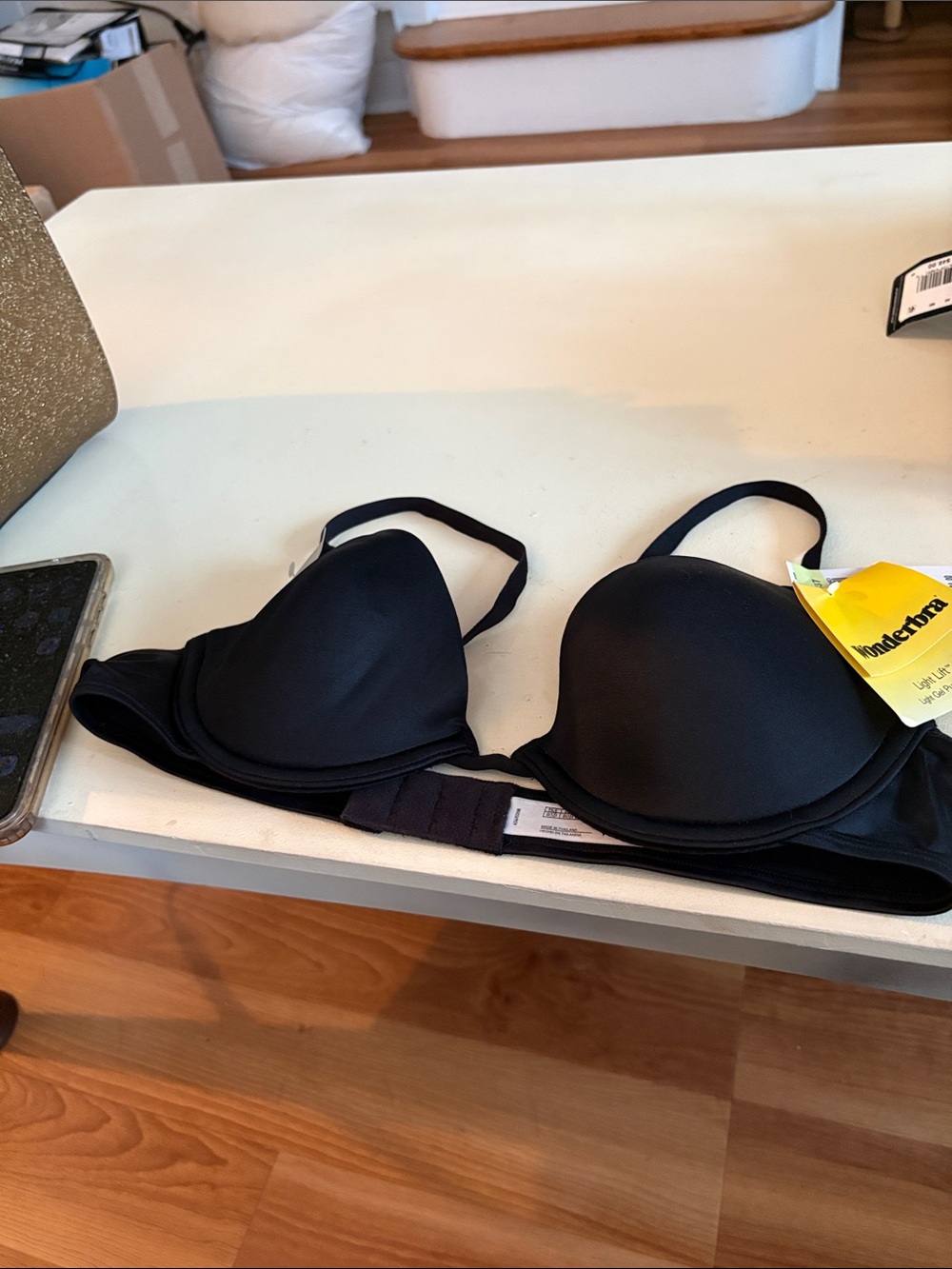 Wonderbra Black Lightly Padded T-Shirt Bra